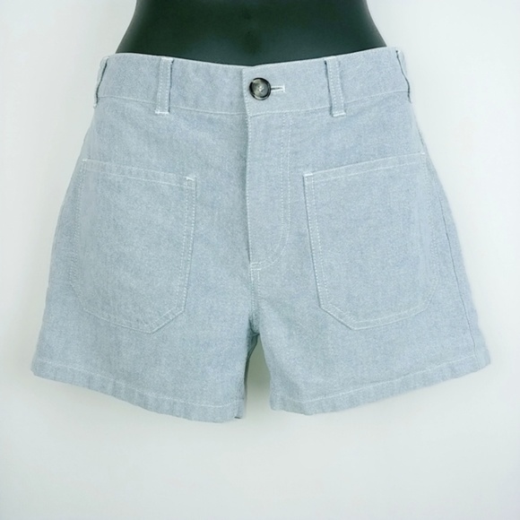 A.P.C. Rue Madame Paris Lt. Blue Cotton Shorts - Picture 1 of 7